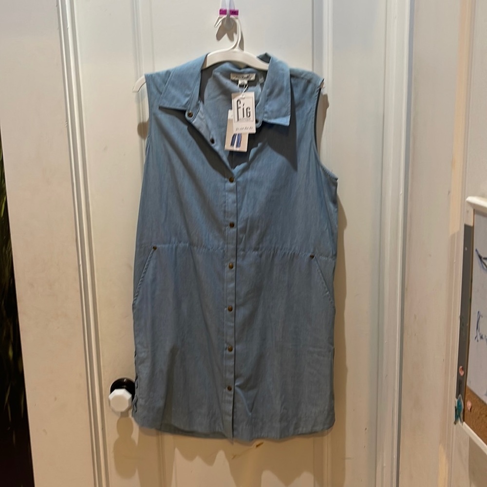 Cute denim color light weight dress. NEW WITH TAGS